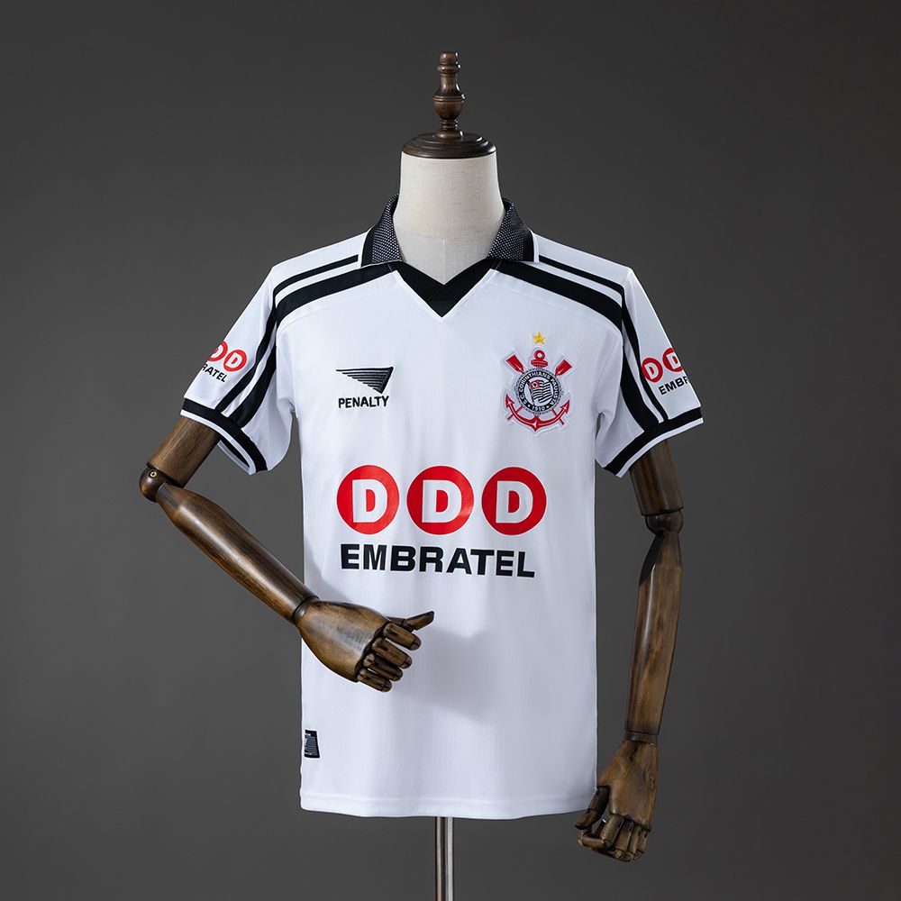 Camisa Corinthians Branca 1998 - Versão Retrô