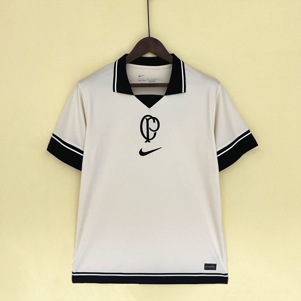 Camisa Corinthians Bege 2023 - Versão Retrô
