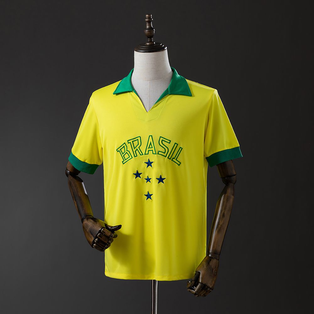 Camisa Brasil Amarela 1958 - Versão Retrô