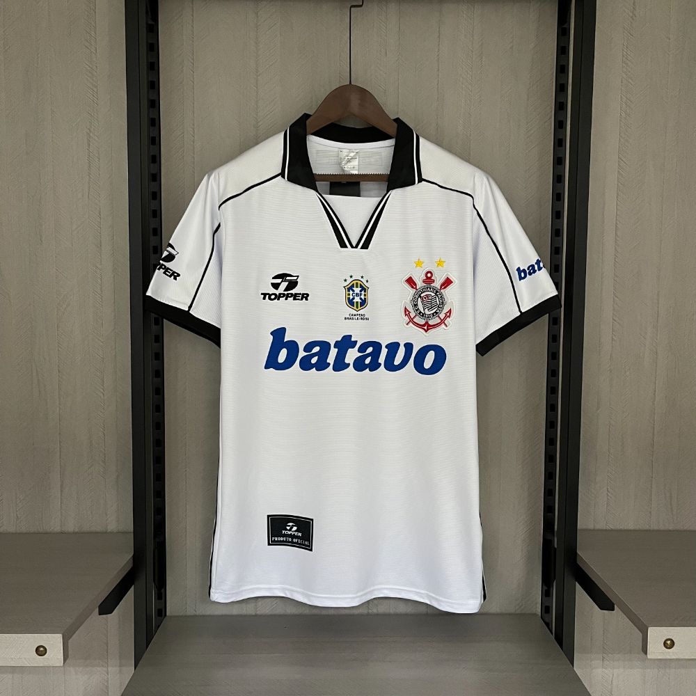 Camisa Corinthians Branca 1999 - Versão Retrô
