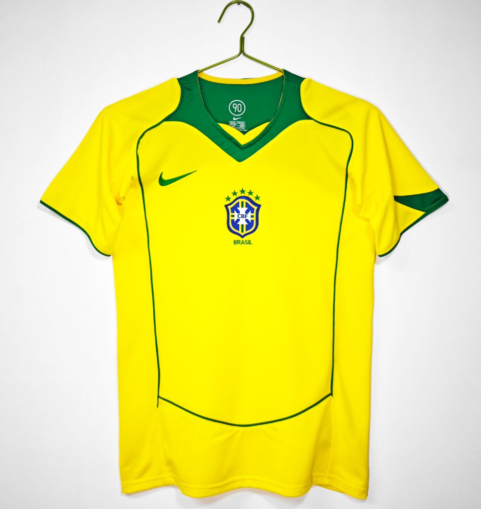 Camisa Brasil Amarela 2004 - Versão Retrô