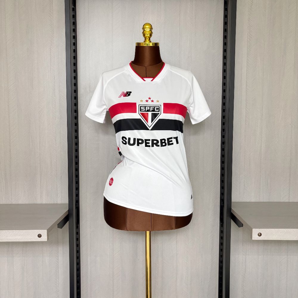 Camisa São Paulo Modelo Tricolor Feminina 2026 - Versão Torcedor