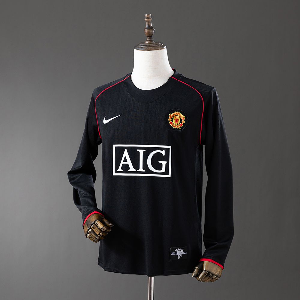Camisa Manchester United Preta Manga Longa 2007 - Versão Retrô
