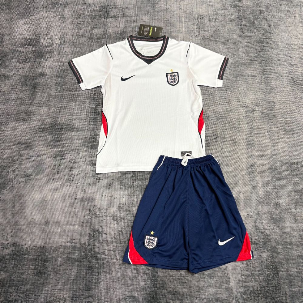 Camisa Inglaterra Branca Copa Infantil 2026 - Versão Torcedor