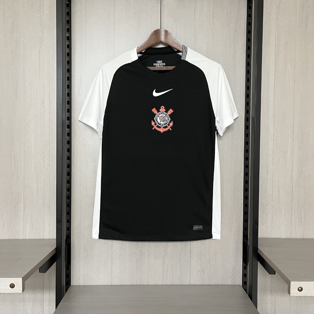 Camisa Corinthians Modelo Preta 2025 - Versão Torcedor