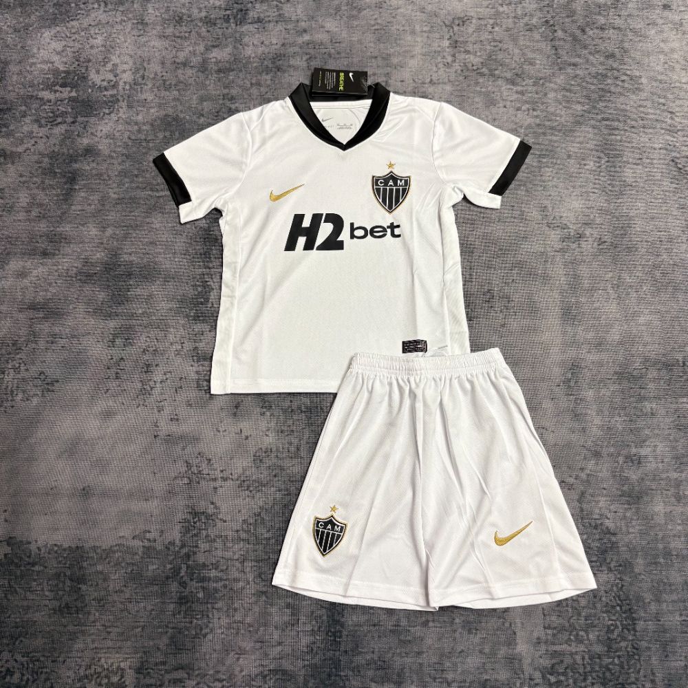 Camisa Atlético Mineiro Branca Infantil 2026 - Versão Torcedor