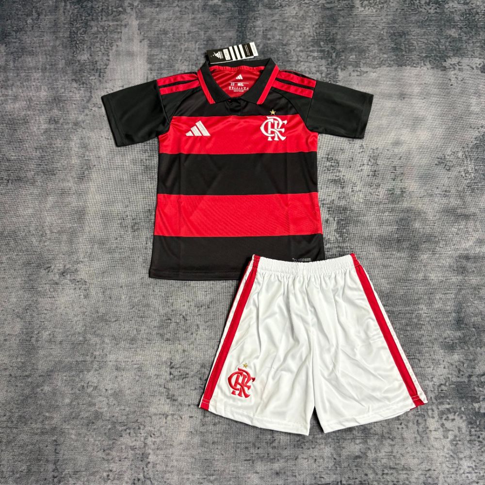 Camisa Flamengo Modelo Rubro Negra Infantil 2026 - Versão Torcedor