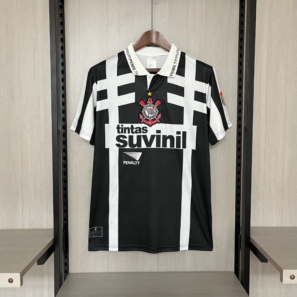 Camisa Corinthians Ted Lapidus Preta 1995 - Versão Retrô
