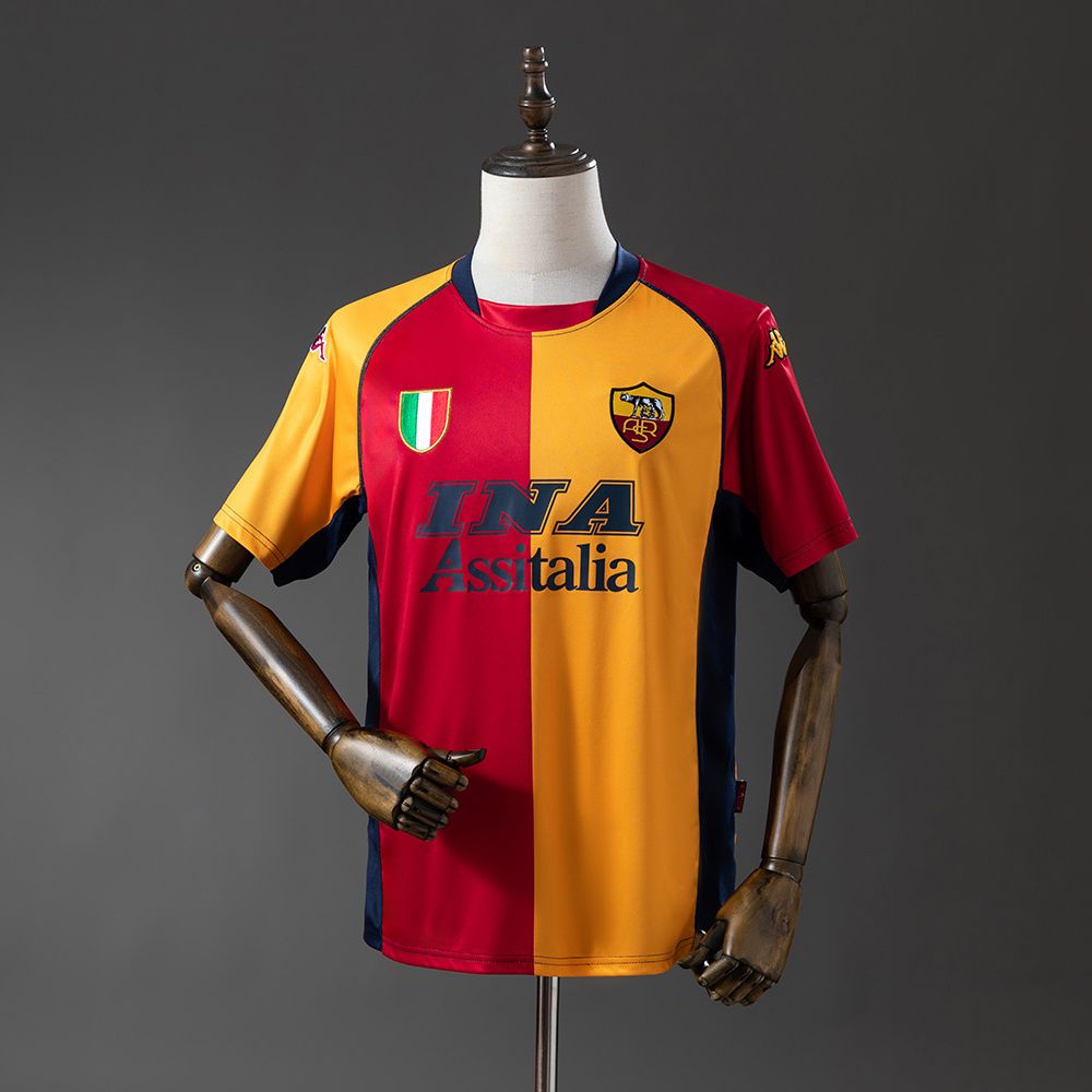 Camisa Roma Champions 2002 - Versão Retrô