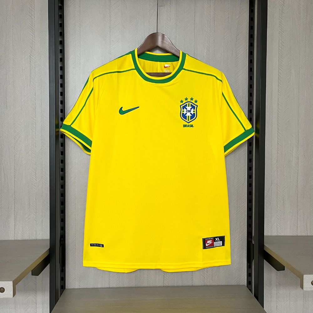 Camisa Brasil Amarela 1998 - Versão Retrô