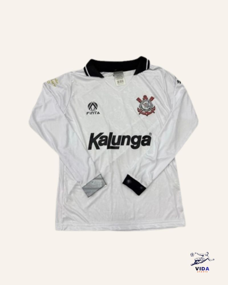 Camisa Manga Longa Corinthians Kalunga 1990 - Versão Retrô
